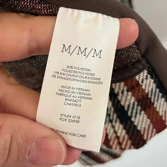 CAbi Jazzy Plaid Double Breasted Blazer & Kick Flare Cropped Ankle Pants Set - Picture 9 of 16